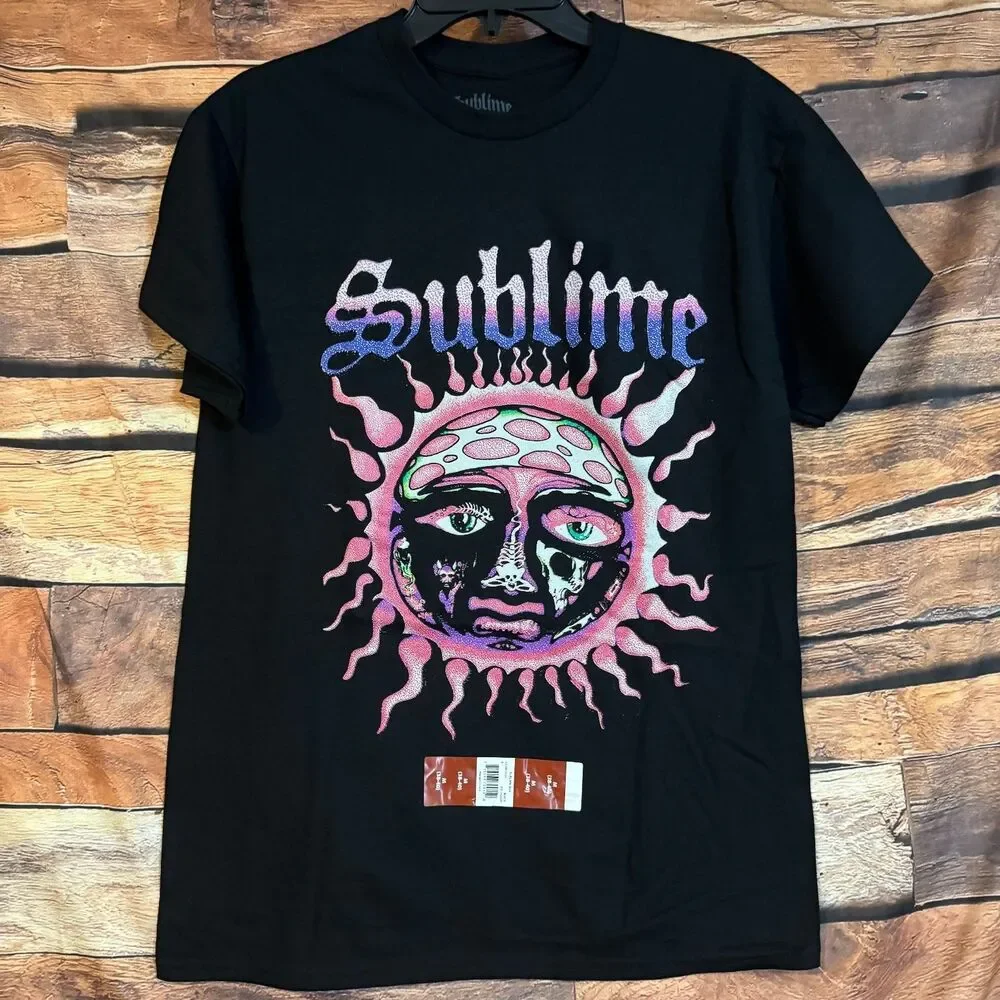 Sublime T-Shirt Men’s Black M 100% Cotton Sun Graphic Print Band Tee